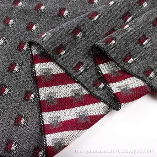 Plaid Tassel Scarf for Men